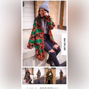 Lala original, powerful woman Luxe fringe cardigan
